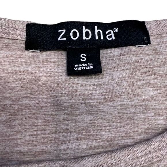 Zobha Aura Twist Crop Sleeveless Workout Tank Heather Purple Sz S Athleisure - Picture 5 of 5